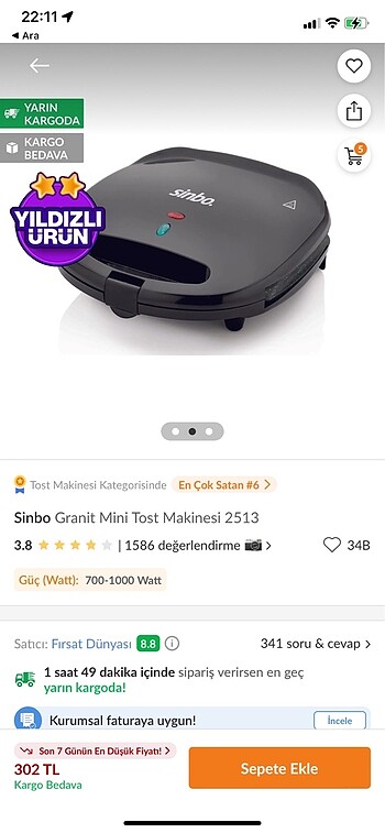 Sinbo tost makinesi - Görsel 2