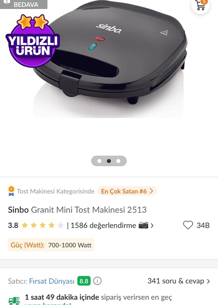 Sinbo tost makinesi - Görsel 2