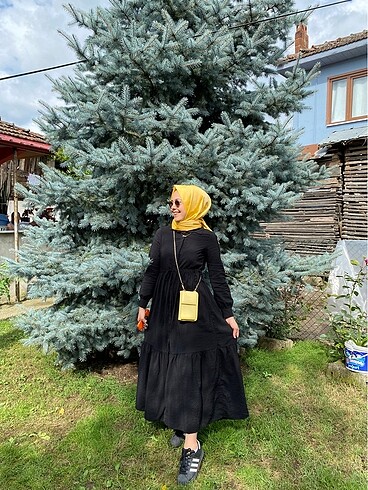 m Beden siyah Renk Siyah tesettür elbise