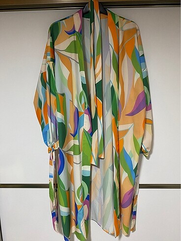 Rengarenk desenli kimono