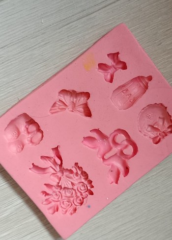 Pembe Silikon Sabun Kalıbı slikon taş tozu kalıbı - Görsel 10