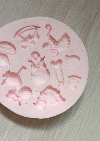 Pembe Silikon Sabun Kalıbı slikon taş tozu kalıbı - Görsel 11