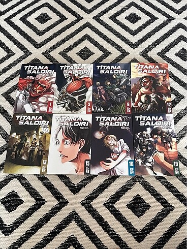 Titana saldırı Türkçe manga 1,3,6,12,13,15,16,19