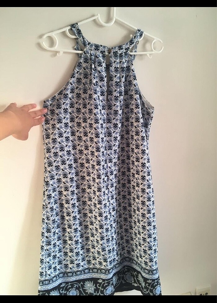 Koton mavi elbise - Görsel 4