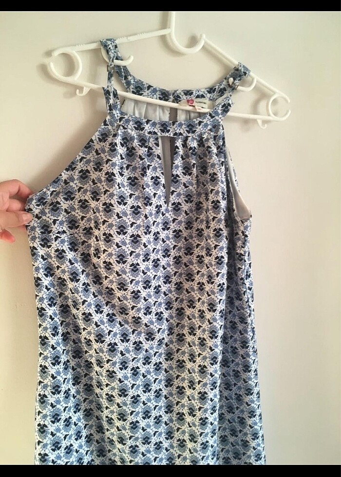 Koton mavi elbise - Görsel 3