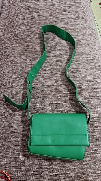 Yeşil Deri Omuz çantası - Görsel 4