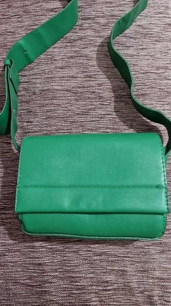 Yeşil Deri Omuz çantası - Görsel 5