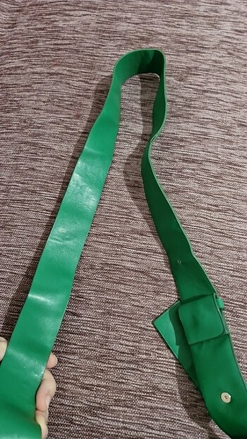 Yeşil Deri Omuz çantası - Görsel 7