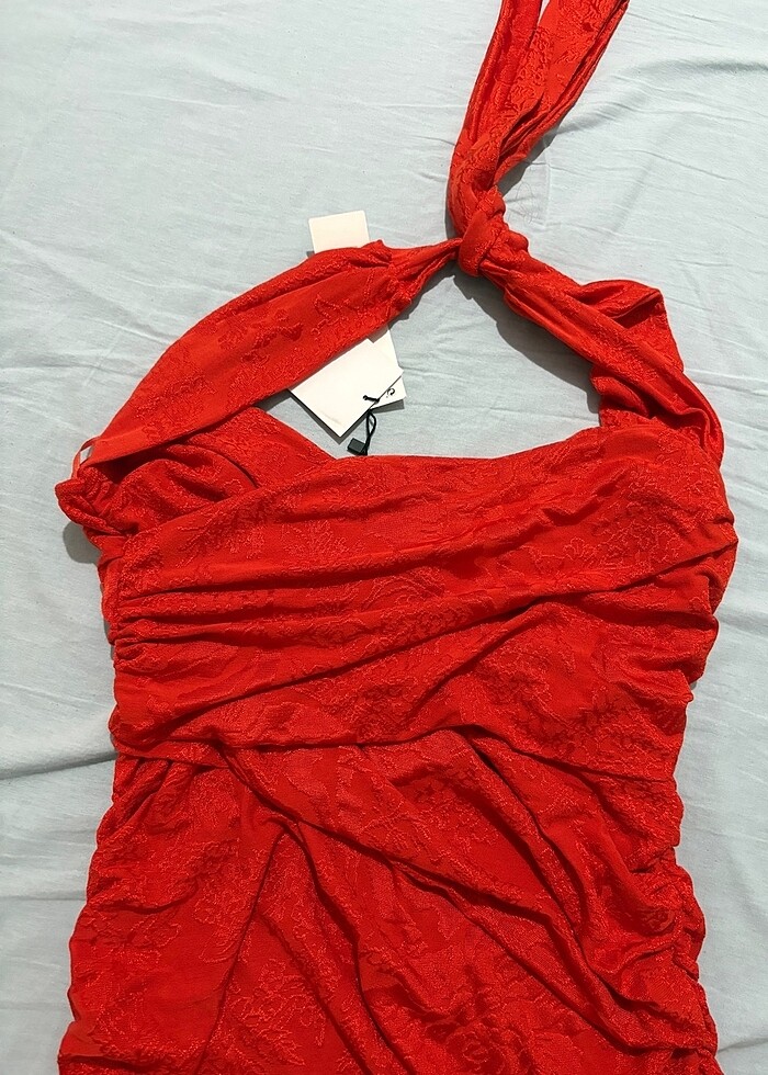 Zara turuncu elbise - Görsel 2