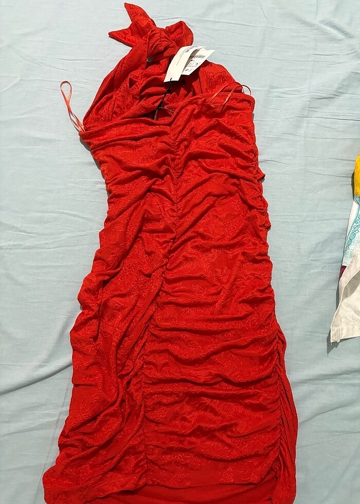 Zara turuncu elbise - Görsel 3