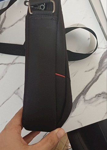 Erkek Siyah Baskılı Fermuarlı Omuz Çantası - Görsel 3