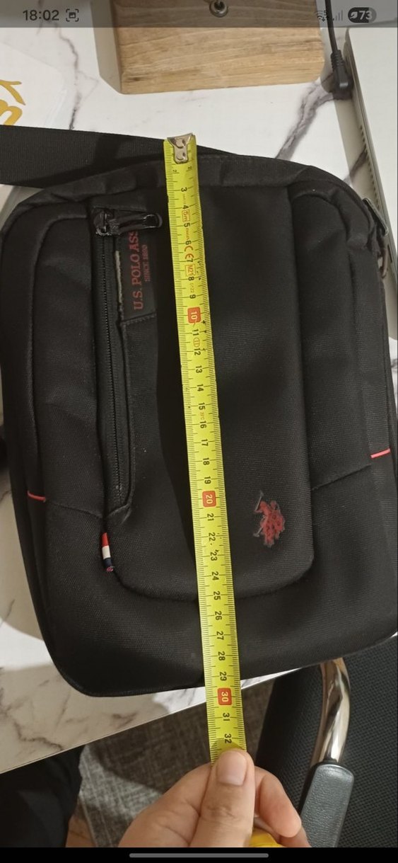 Erkek Siyah Baskılı Fermuarlı Omuz Çantası - Görsel 2