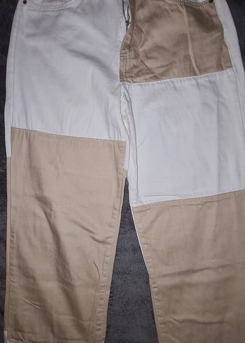 Defacto Bej Colorblock Kot Pantolon