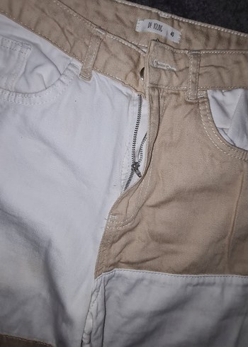 Defacto Defacto Bej Colorblock Kot Pantolon