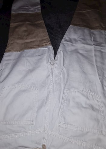 40 Beden Defacto Bej Colorblock Kot Pantolon