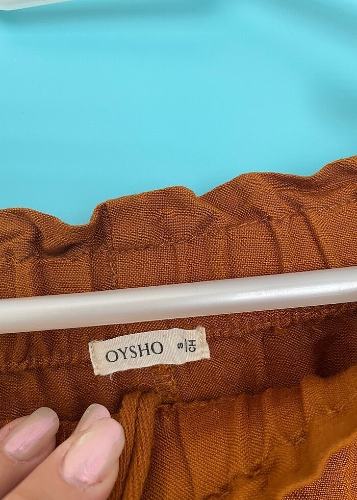 Orjinal oysho yumusak keten pantolon - Görsel 2