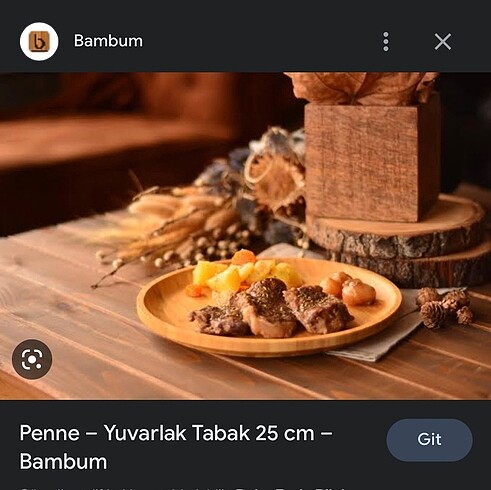  Beden Bambum servis tabağı