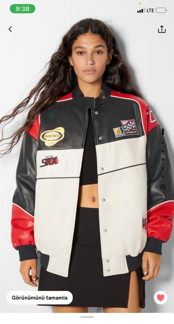 Bershka Viral Kırmızı Yarışçı Ceketi - Görsel 3