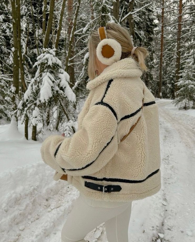 Zara Viral Yünlü Krem Ceket - Görsel 2