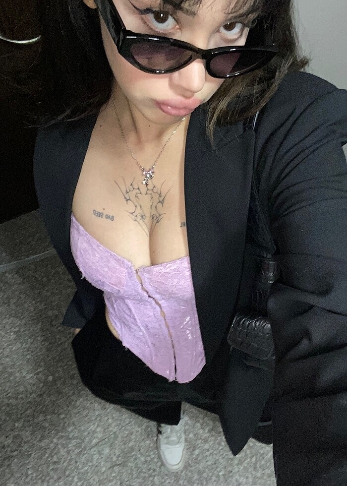 lila dantelli korse - Görsel 2