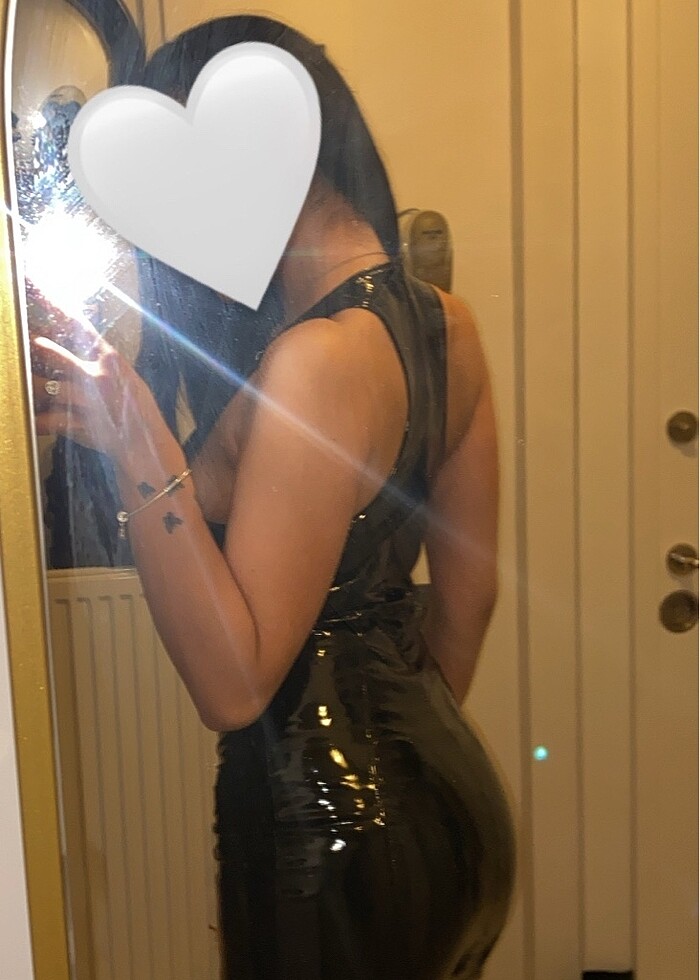 siyah rugan elbise - Görsel 3