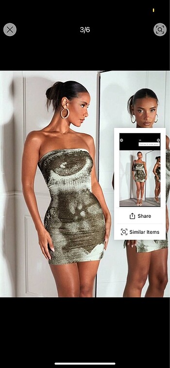 Sheinside shein elbise straplez mini