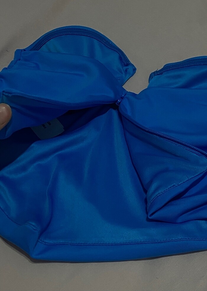 bershka straplez crop - Görsel 5