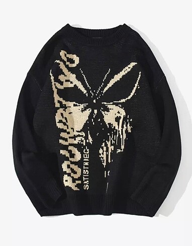 Harajuku Butterfly Unisex Oversıze Kazak