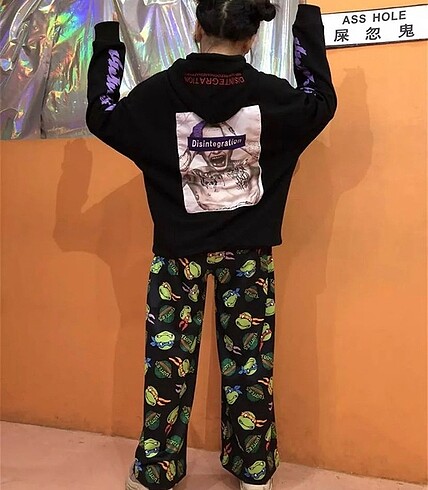 s Beden yeşil Renk Ninja Kaplumbağalar Unisex Eşofman