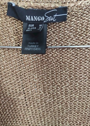m Beden Mango Dore Örgü Bohem Salaş Kolsuz Hırka
