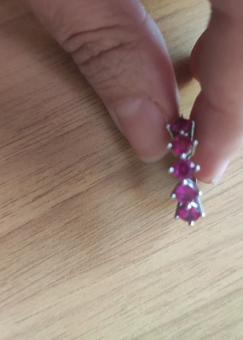 Pandora Pembe 5 taş gümüş yüzük