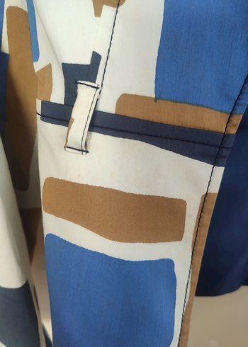 s Beden mavi Renk Desenli Mavi Kadın Blazer Ceket