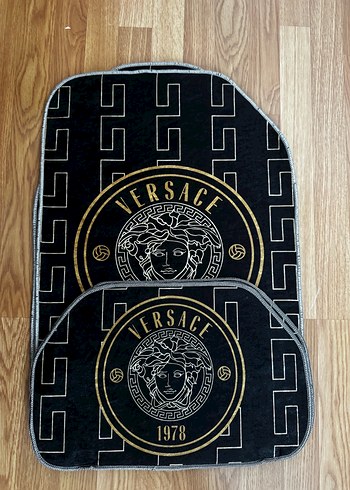 Versace Versace Siyah Baskılı Araba Paspası Seti
