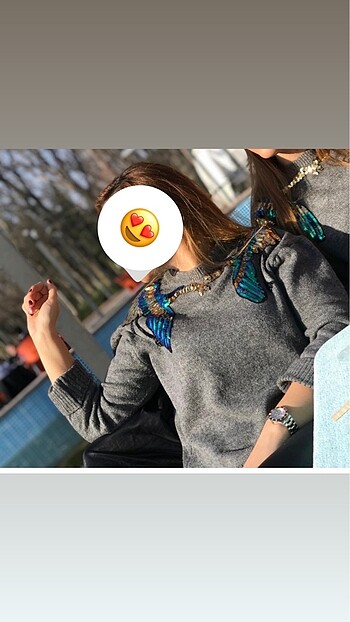 Diğer Pul payet işlemeli triko