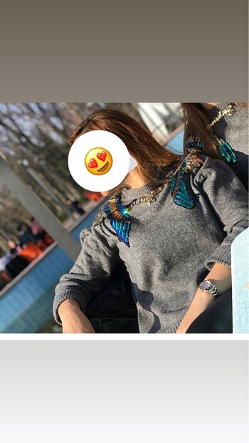 Pul payet işlemeli triko