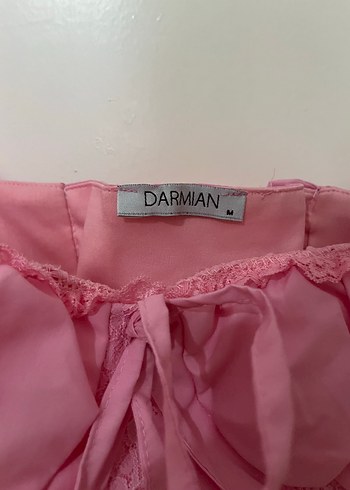 Diğer Dantel detaylı pembe askılı bustiyer