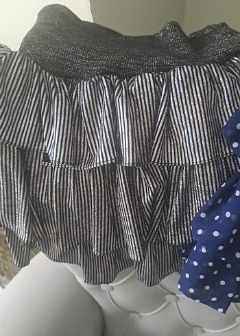 Mavi Puantiyeli Mini cocuk Eteği - Görsel 2