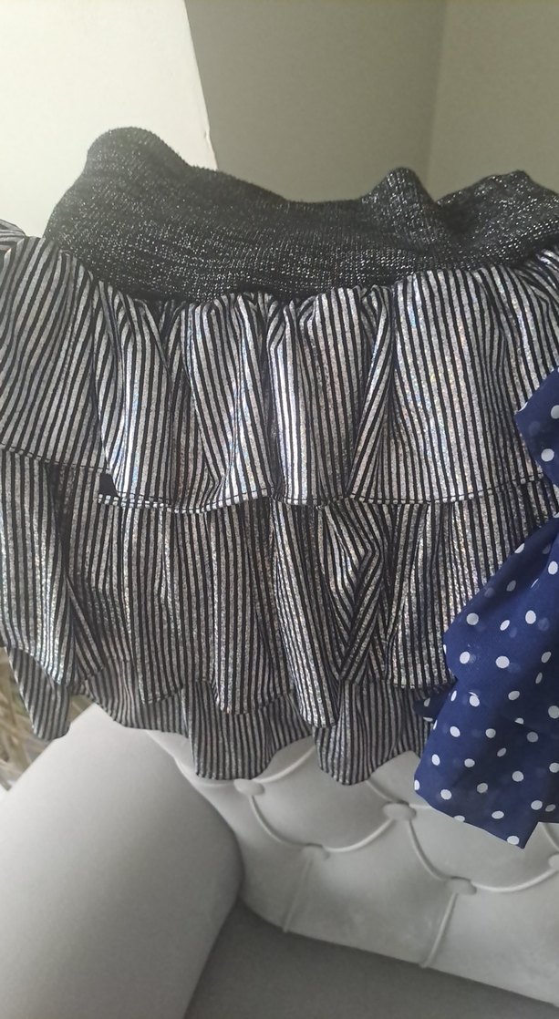 Mavi Puantiyeli Mini cocuk Eteği - Görsel 2