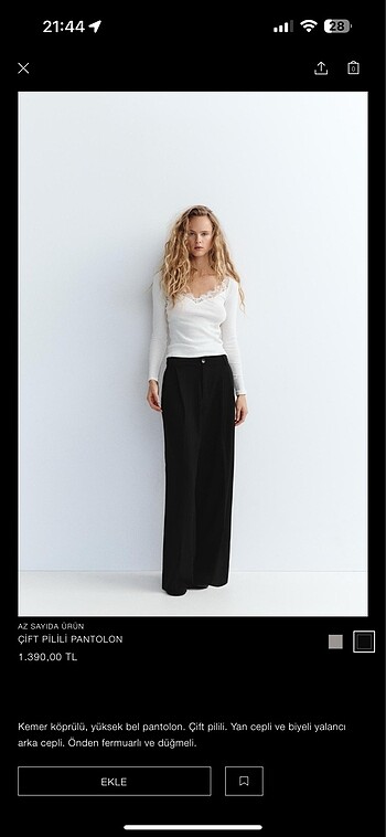 Zara Pantolon