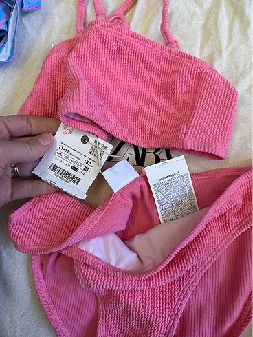 11-12 Yaş Beden pembe Renk Zara Bikini