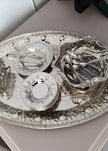 gümüş kaplama tepsi şekerlik - Görsel 2