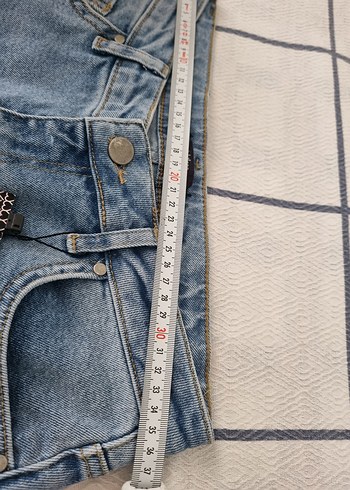 42 Beden mavi Renk Düğmeli Normal Boy Mavi Kadın Jean