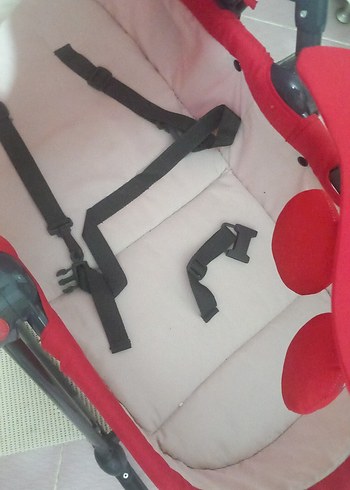 Kırmızı Bebek Beşiği ve Sallanır Sepet - Görsel 4