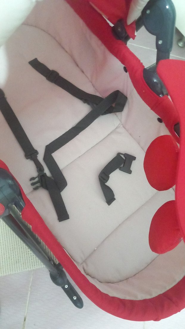 Kırmızı Bebek Beşiği ve Sallanır Sepet - Görsel 4