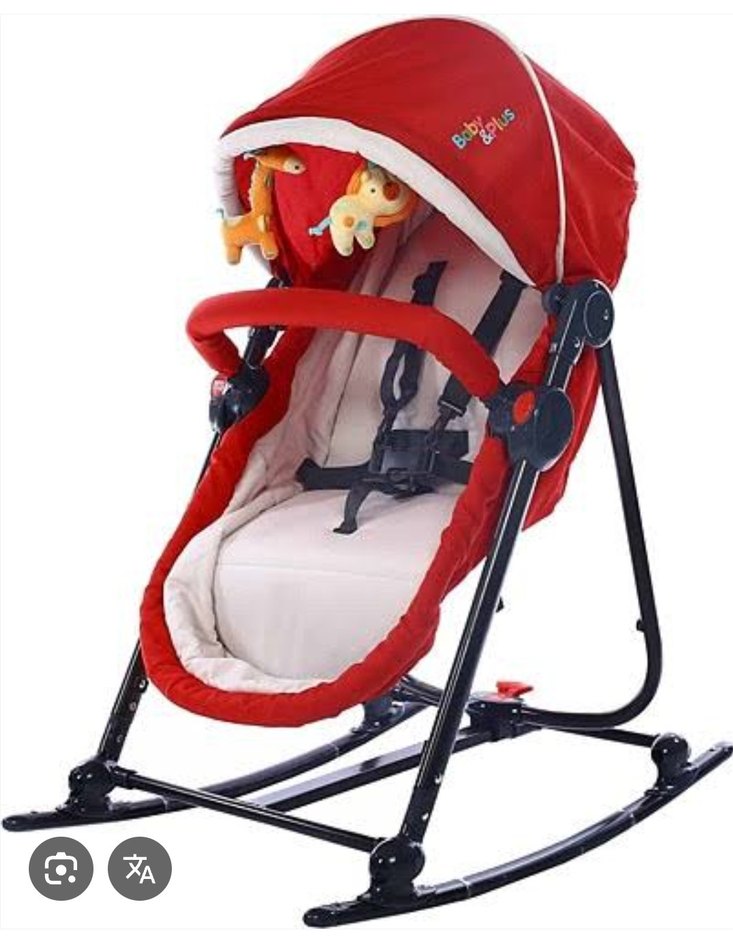 Kırmızı Bebek Beşiği ve Sallanır Sepet - Görsel 2