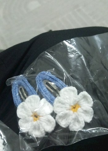 Beyaz Nakışlı Örgü Çocuk Toka - Görsel 10