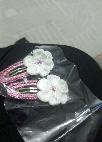 Beyaz Nakışlı Örgü Çocuk Toka - Görsel 12