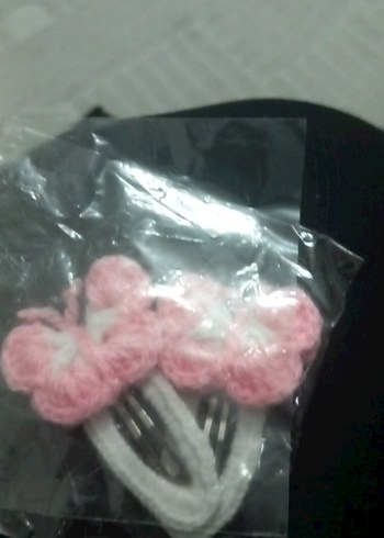 Beyaz Nakışlı Örgü Çocuk Toka - Görsel 8