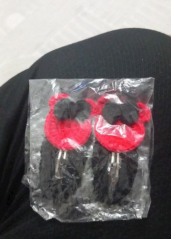 Beyaz Nakışlı Örgü Çocuk Toka - Görsel 7