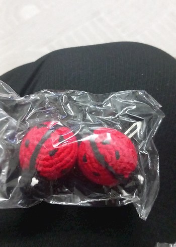 Beyaz Nakışlı Örgü Çocuk Toka - Görsel 4